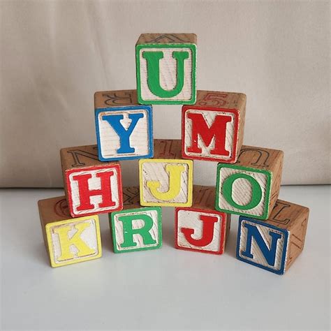 Wooden Alphabet Blocks - Etsy