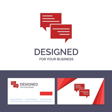 Creative Business Card and Logo template Sms Message Popup Bubble Chat