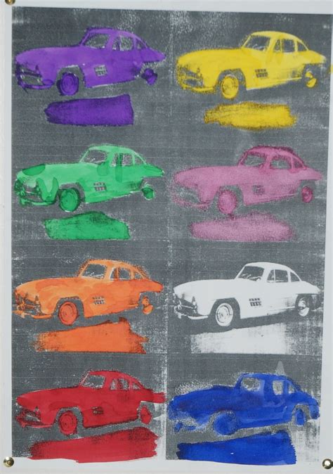 Voiture à la manière d Andy Warhol Idée chambre ado Idée chambre