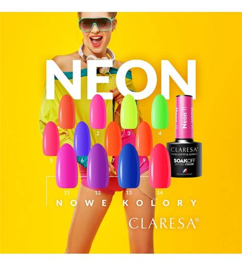 Claresa Lakier Hybrydowy Neon G