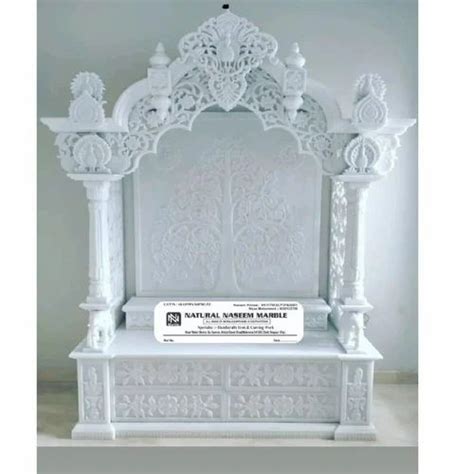 White Marble Home Temple Design Antique Size 60x240 Cm At Rs 155000