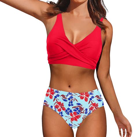 Sngxgn Women Two Piece Bathing Suits Push Up Bikini Set Halter Swimsuit