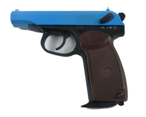 Two Tone Kwc Co2 Makarov Gas Blowback Airsoft Pistol Blue Action Hobbies