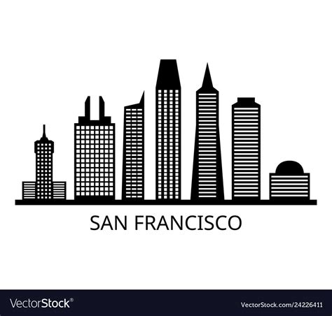 San francisco skyline Royalty Free Vector Image