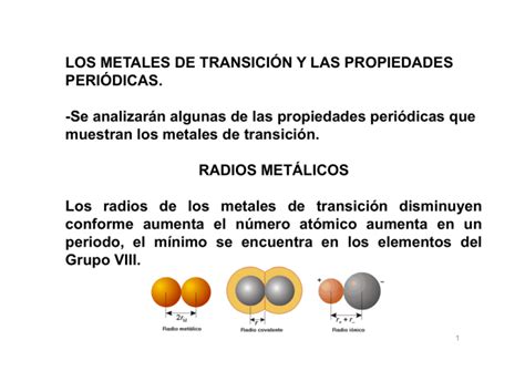 Los Metales De Transici N Y Las Propiedades Los