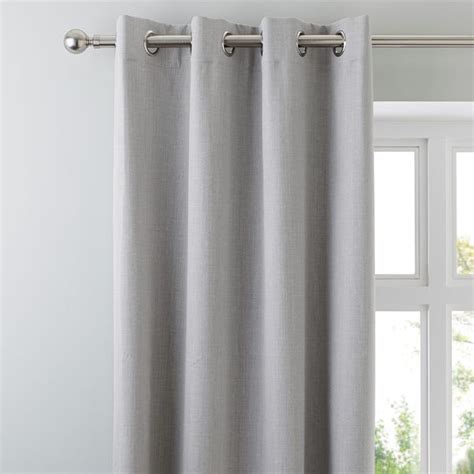 Solar Grey Blackout Eyelet Curtains | Dunelm