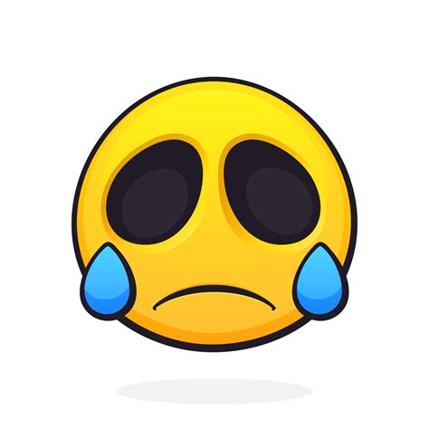 Emoticon For Expressing Emotion Of Sadness Disappointment And Crying