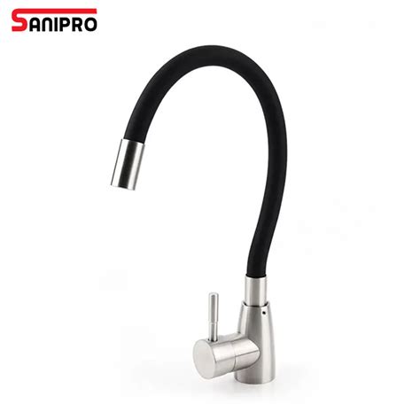 Sanipro Nordic Solid Stainless Steel Desk Mounted Pull Out Sink Faucet