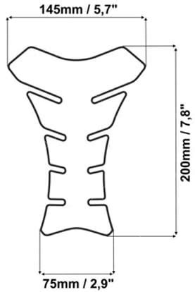 Tankpad Kawasaki Ninja T Blue Dimensions