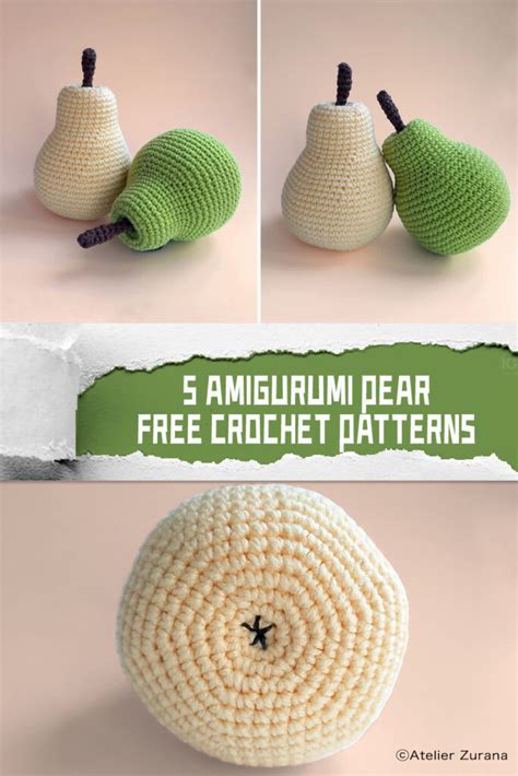 5 FREE Amigurumi Pear Crochet Patterns IGOODideas