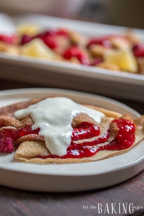 Crepes With Strawberry And Raspberry Sauce Let The Baking Begin