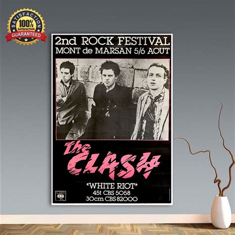 Vintage The Clash Poster The Clash Band Rock Festival Print Etsy