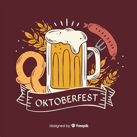 Free Vector Hand Drawn Oktoberfest Beer Mug