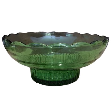 Vintage 1950 Eo Brody Co M2000 Emerald Green Glass Bowl Scallop Ebay