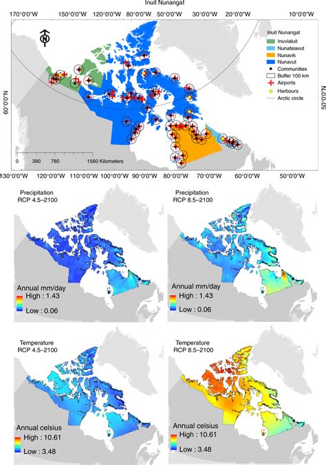 The top map shows the Inuit Nunangat region—which includes four ...