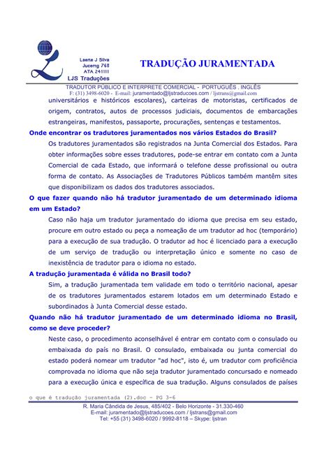 O que é tradução juramentada PDF