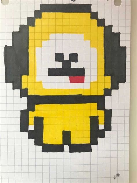 Pixel Art BT21 Chimmy Disegno Schizzi Disegni Artistici Foto Del