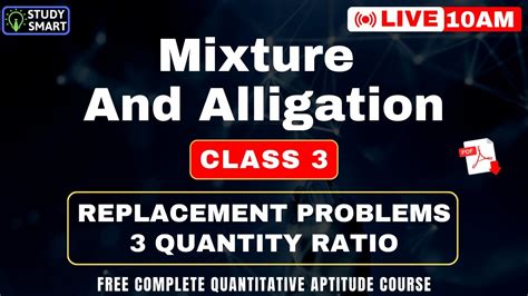 Mixture And Alligation Removal And Replacement CLASS 3 BANK SSC