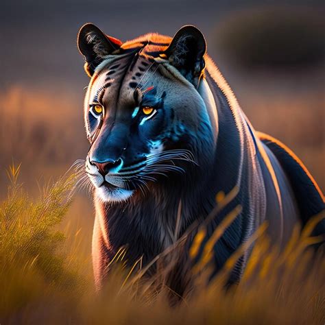 Premium Ai Image Black Panther Stalking Prey In The Savannah