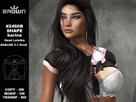 Second Life Marketplace 2460b Shape Karina Head Lelutka Avalon 3 1 Evox