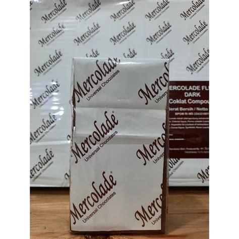 Jual MERCOLADE FLEXY DARK CHOCOLATE COMPOUND 500 GR COKLAT BATANG