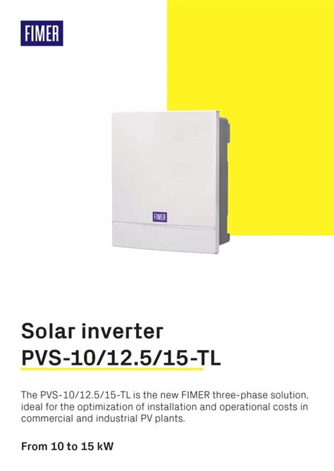 Abb Fimer Pvs Tl Sx Inverter Di Stringa Trifase Amg Elettrica