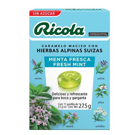 Caramelo Macizo con Hierbas Alpinas Suizas Menta Fresca Sin Azúcar