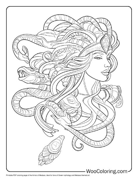 Medusa Coloring Pages Free Printable Pdf Woo Coloring