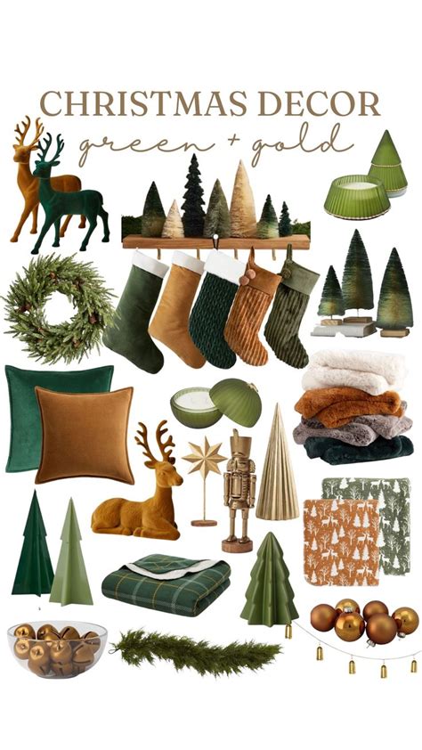 Green and Gold Christmas Decor | Cozy holiday decor, Gold christmas ...