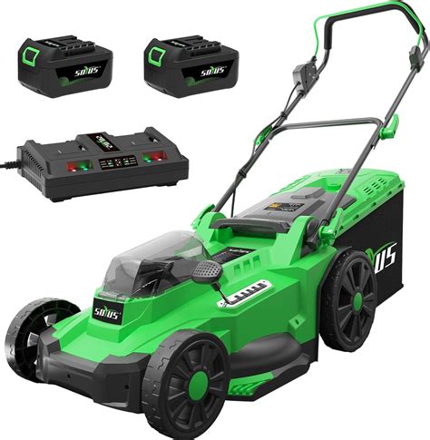 Amazon SOYUS Electric Lawn Mower Cordless 17 Inch 40V Battery