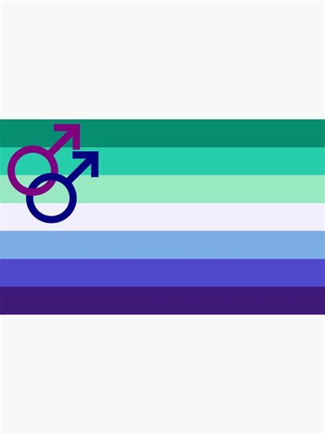 Double Mars Gay Man Pride Flag Alt Ver Sticker By Gayflagblog