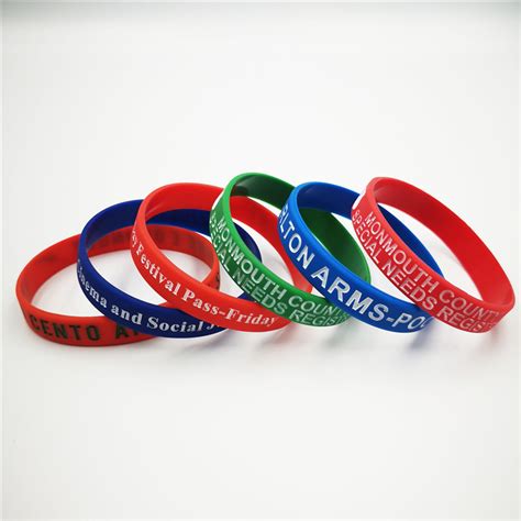 Custom Debossed Colorfilled Silicone Wristbandsbracelets