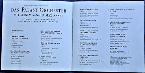 Das Palast Orchester mit seinem Sänger Max Raabe Live CD Berlin