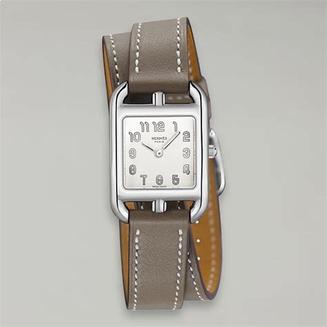 Hermes Cape Cod Watch Small Model Mm Steel Strap Etoupe For Sale