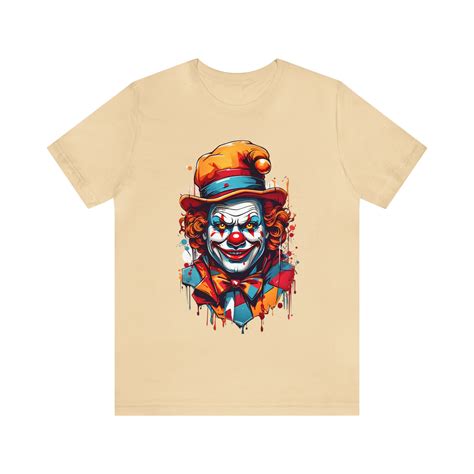 Scary Clown T Shirt Creepy Clown Graphic Design T Shirt Circus Horror Graphic T Shirt Spooky