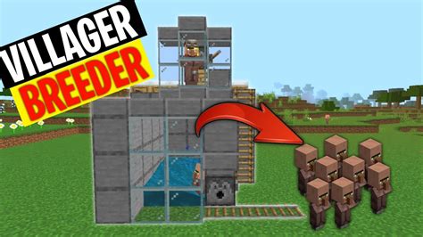 Minecraft Easy Villager Breeder Farm In Bedrock 1 20 Youtube