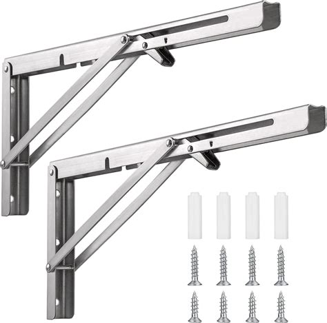 Nutabevr 2er Pack Professionelle Edelstahl Klappkonsolen 400mm