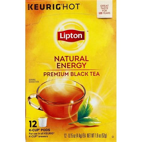 Lipton Black Tea, Premium, Natural Energy, K-Cup Pods (1.8 oz) - Instacart