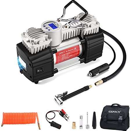 Amazon Portable Double Cylinder Air Compressor Tire Inflator With