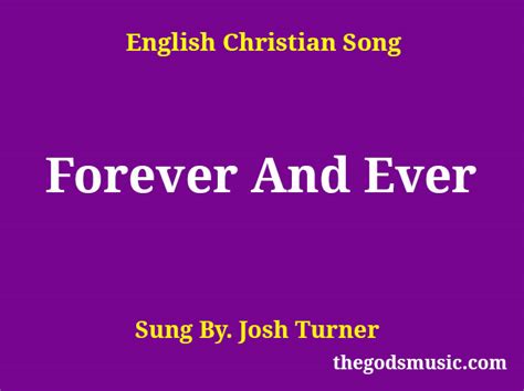 Forever And Ever Song Lyrics