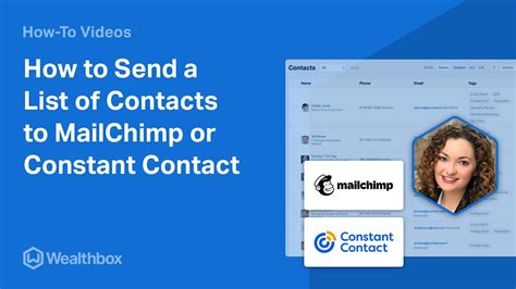 How To Send A List Of Contacts To Mailchimp Or Constantcontact In