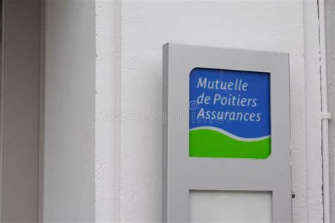 Mutuelle De Poitiers Assurances Logo Text And Brand Sign On Wall Office