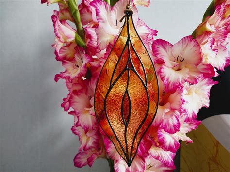 Sensual Vagina Stained Glass Body Positive Feminist Decor Handmade