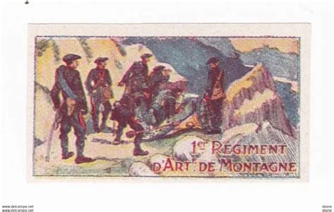 VIGNETTE MILITAIRE DELANDRE 1er régiment d artillerie de montagne EUR