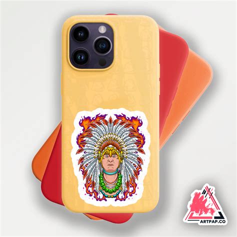 Hint Kabile Şefi Sticker Telefon Laptop Defter Sticker Indian