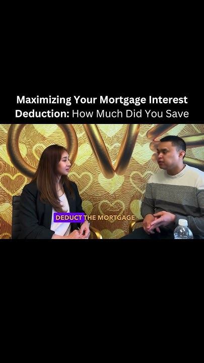 Maximizing Your Mortgage Interest Deduction Save Money From Deductions Shorts Youtube