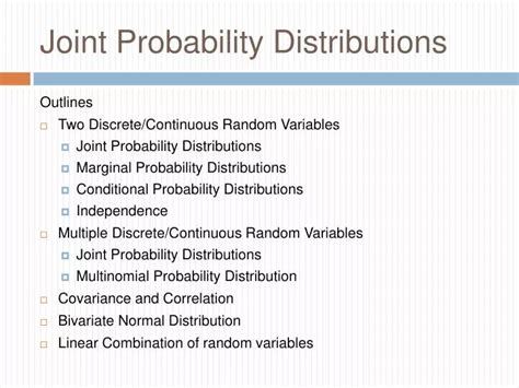 Ppt Joint Probability Distributions Powerpoint Presentation Free