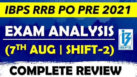 Ibps Rrb Po Pre Th August Shift Exam Analysis Asked