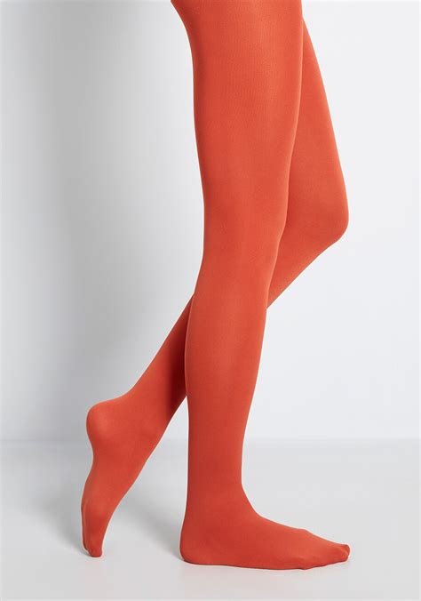 Accent Your Ensemble Tights Add A Pop Of Color To Your Day By Pulling On These Orange Tights