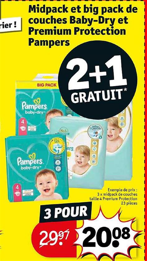 Promo Midpack Et Big Pack De Couches Baby Dry Et Premium Protection